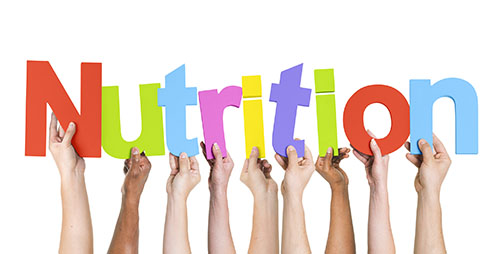 hands holding nutrition sign
